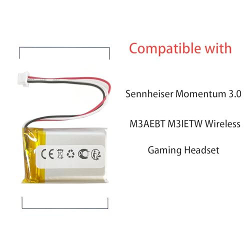 AHB702535 ersatz akku Kompatibel mit Sennheiser Momentum 3.0 M3AEBT M3IETW Wireless Gaming Headset Bild 5