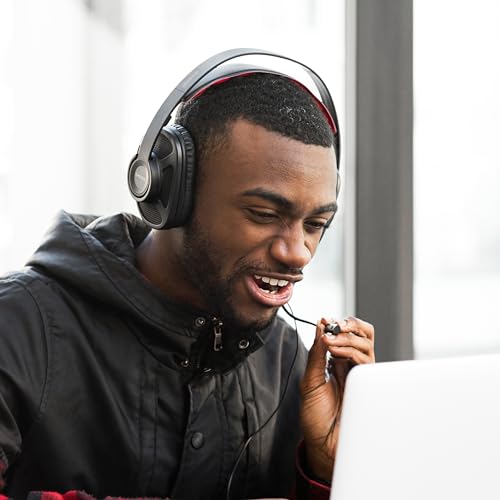 Koss GMR545A AIR Over-Ear-Gaming-Kopfhörer mit offener Rückseite, abnehmbares Boom-Mikrofon, ultraleichtes und langlebiges Design, Schwarz und Rot Bild 6