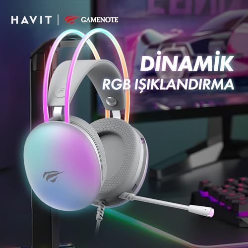 HAVIT Gamenote H2037D RGB Gaming Gaming Headset 3.5mm Jack Bild 5