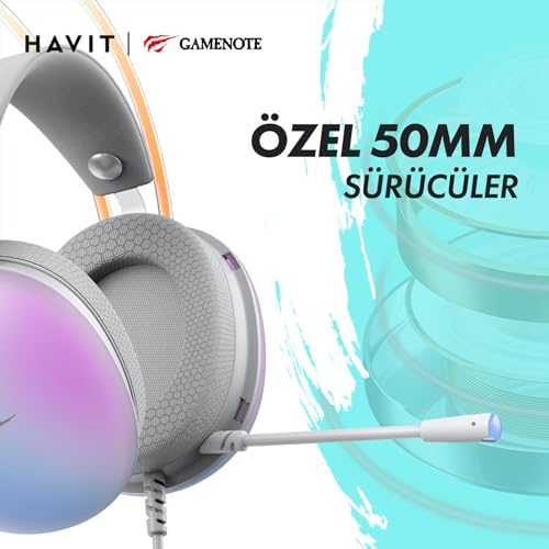 HAVIT Gamenote H2037D RGB Gaming Gaming Headset 3.5mm Jack Bild 6