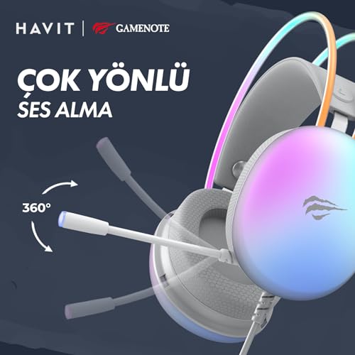 HAVIT Gamenote H2037D RGB Gaming Gaming Headset 3.5mm Jack Bild 7