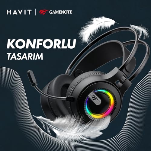 HAVIT Gamenote H2040D Gaming Headset mit RGB Beleuchtung Mikrofon - 3.5mm Jack + USB Bild 6
