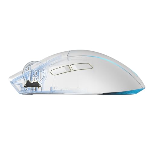 CORSAIR M75 Wireless RGB Ultra Lightweight Beidhändig FPS Gaming Maus - 2.4GHz Wireless, Bluetooth, USB - Hohe Akkulaufzeit - 26.000 DPI - Austauschbare Seitentasten - iCUE kompatibel - PC - Weiß Bild 2