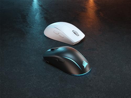 CORSAIR M75 Wireless RGB Ultra Lightweight Beidhändig FPS Gaming Maus - 2.4GHz Wireless, Bluetooth, USB - Hohe Akkulaufzeit - 26.000 DPI - Austauschbare Seitentasten - iCUE kompatibel - PC - Weiß Bild 4