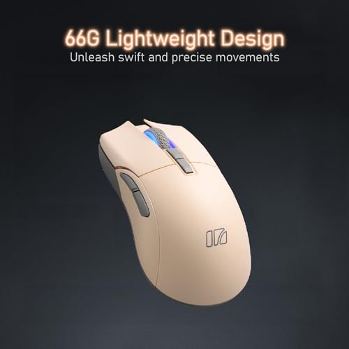 iRocks IRM31R RGB-Hintergrundbeleuchtung, kabellose, leichte Gaming-Maus, Tri-Mode-Verbindung, Kailh GM8.0 Mausschalter, fortschrittlicher PixArt PAW3395 optischer Sensor, Auflösung bis zu 26.000 DPI Bild 3