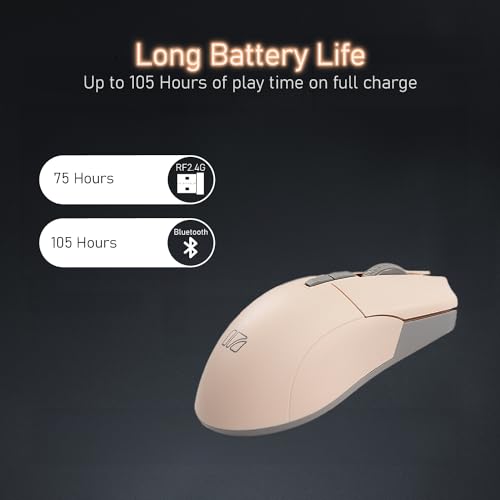 iRocks IRM31R RGB-Hintergrundbeleuchtung, kabellose, leichte Gaming-Maus, Tri-Mode-Verbindung, Kailh GM8.0 Mausschalter, fortschrittlicher PixArt PAW3395 optischer Sensor, Auflösung bis zu 26.000 DPI Bild 7