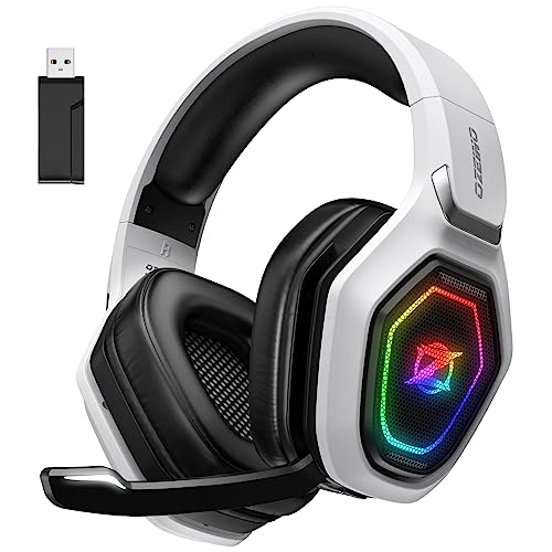 Ozeino 2,4 GHz Kabellose Gaming-Kopfhörer für PC/PS5/PS4, kabellose Gaming-Kopfhörer mit Mikrofon, 7.1 Audio, niedrige Latenz und ultra-stabile Verbindung, Lebensdauer 40 Stunden + Bild 1