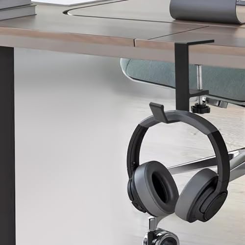 Jeffdad Kopfhörer Ständer, Headset Halterung Kopfhörerhalter Headphone Stand Schreibtisch Kopfhöreraufhänger Kopfhörer Clip Gaming Headset Halterung Halter für Schlüssel Taschen(Einlagiger Haken) Bild 5