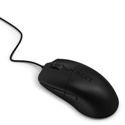 NZXT Lift 2 Ergo | Leichte ergonomische kabelgebundene Gaming-Maus | Leichte 61-g-Konstruktion | 8K-Abfragerate | Optische Switches | Optischer 26K-DPI-Sensor | Füße aus 100% PTFE | Schwarz Bild 4