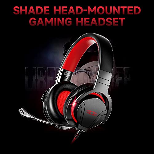 Shade Kopfmontiertes Gaming-Headset 40-mm-Treibereinheit Ergonomisches Design Abnehmbares Mikrofon Breite Kompatibilität,Ergonomisches Design Bild 2