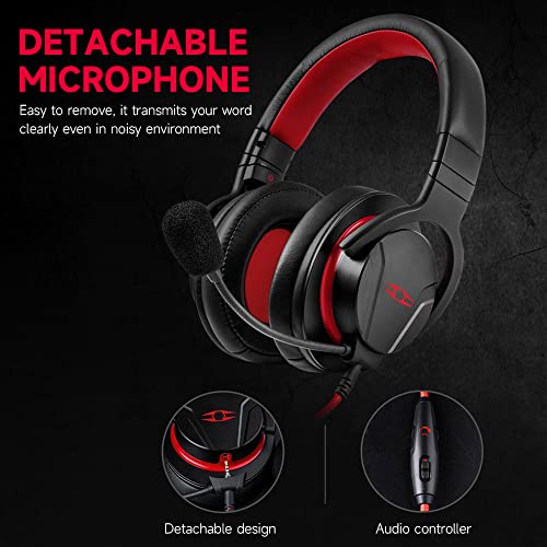 Shade Kopfmontiertes Gaming-Headset 40-mm-Treibereinheit Ergonomisches Design Abnehmbares Mikrofon Breite Kompatibilität,Ergonomisches Design Bild 6