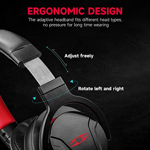 Shade Kopfmontiertes Gaming-Headset 40-mm-Treibereinheit Ergonomisches Design Abnehmbares Mikrofon Breite Kompatibilität,Ergonomisches Design Bild 7