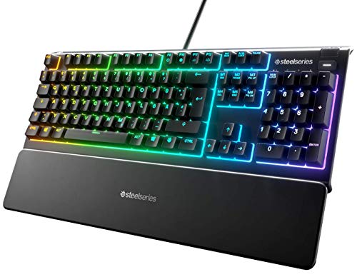 SteelSeries Arctis Nova Pro Wireless - Multi-System Gaming-Headset & Apex 3 - Gaming Tastatur - 10-Zonen RGB-Beleuchtung - Premium magnetische Handballenauflage - Deutsches (QWERTZ) Layout Bild 5