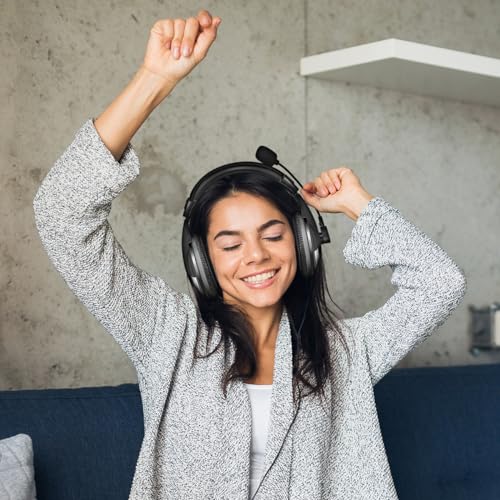 LogiLink Stereo-Headset mit gut gepolsterten Kopfhörern & integrierter Fernbedienung & Bügelmikrofon Bild 3