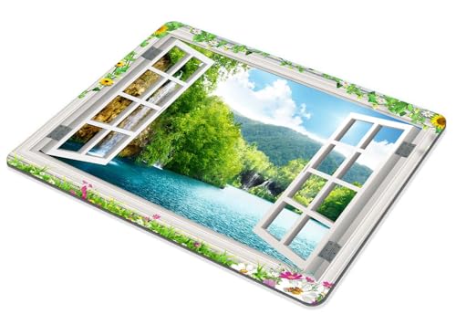 Pretty Mountain Trees Forest Mauspad, rutschfeste Gummiunterseite, Gaming-Mauspads für Computer, Laptop, Büro, Computer-Mauspad für kabellose Maus, 240 mm x 200 mm x 3 mm Bild 2