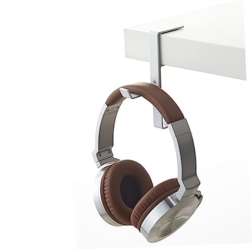 Cabilock 3stücke Metallischer Kopfhörerständer Universeller Gaming- Für Headsets Mit Einstellbarem Design Unter Dem Tisch Montierbar Für Taschen Und Zubehör Weiß Bild 3