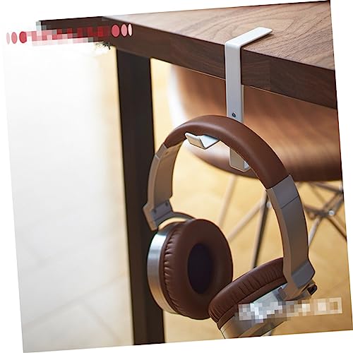 Cabilock 3stücke Metallischer Kopfhörerständer Universeller Gaming- Für Headsets Mit Einstellbarem Design Unter Dem Tisch Montierbar Für Taschen Und Zubehör Weiß Bild 4
