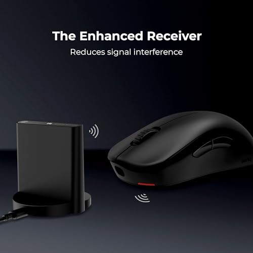 BenQ Zowie U2 Wireless Gaming Maus für Esports, verbesserter Empfänger, 60g leicht, 3200 DPI Sensor, 5 Tasten, 70 Std. Akkulaufzeit Bild 7