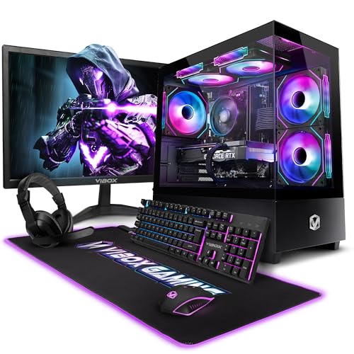 Vibox V-205 Gaming PC Set Komplett • Monitor 23 Zoll • AMD Ryzen 5 5500 6-Kern • Nvidia RTX 5060 8GB • 16GB RAM • 1TB SSD • Windows 11 • WLAN Bild 1