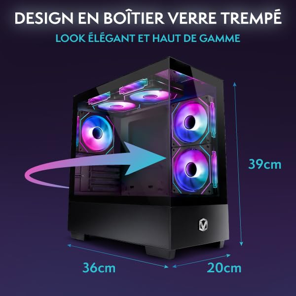 Vibox V-205 Gaming PC Set Komplett • Monitor 23 Zoll • AMD Ryzen 5 5500 6-Kern • Nvidia RTX 5060 8GB • 16GB RAM • 1TB SSD • Windows 11 • WLAN Bild 5