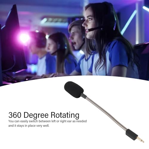 Ersatz Spiel Mic für Razer Blacks Hark V2 BlackSharV2 Pro, Geräusch Unterdrückung Schwamm Einstellbarer Mikrofon Arm, 3,5-mm-Buchse Abnehmbares Game Boom Mikrofon für Bild 2
