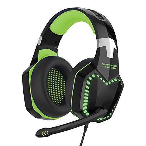 Over-Ear-Gaming-Headset mit LED-Licht-Mikrofon, 3,5-mm-Kopfhörer für PC, Laptop, Spielkonsole, Headset für Laptop Bild 7