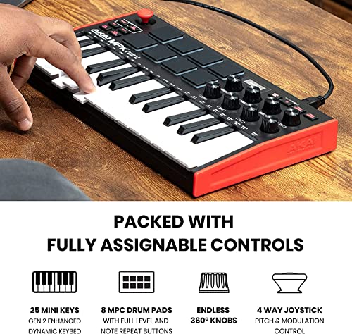 AKAI Professional MPK Mini MK3 – 25-Tasten USB MIDI Keyboard Controller & Logitech G432 kabelgebundenes Gaming-Headset Bild 4
