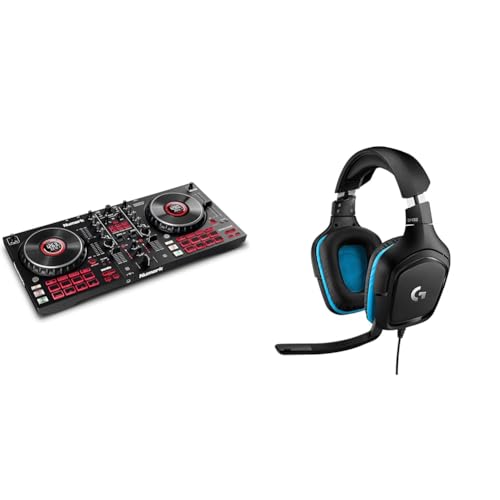 Numark Mixtrack Platinum FX - DJ Controller Pult mit 4-Deck Kontrolle & Logitech G432 kabelgebundenes Gaming-Headset Bild 1