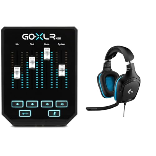 TC Helicon GoXLR MINI Online-Broadcast-Mixer mit USB-/Audio-Schnittstelle und Midas-Vorverstärker & Logitech G432 kabelgebundenes Gaming-Headset Bild 1