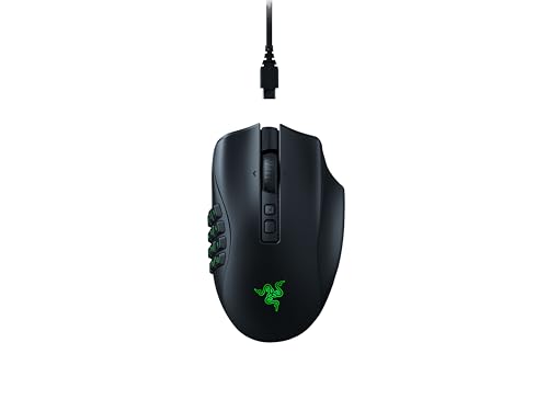 Razer Naga V2 Pro - Kabellose MMO-Gaming-Maus Schwarz Bild 2