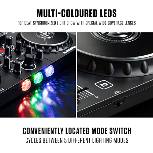 Numark Party Mix II – DJ Controller Pult mit 2 Decks & Logitech G432 kabelgebundenes Gaming-Headset Bild 4