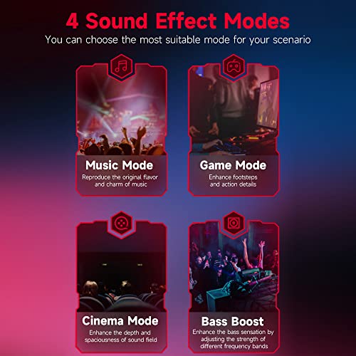 Splendor Kabelgebundenes Gaming-Headset Virtueller 7.1-Surround-Sound 50-mm-Treibereinheit 4 Soundeffektmodi RGB-Lichteffekt,Ergonomisches Design Bild 6