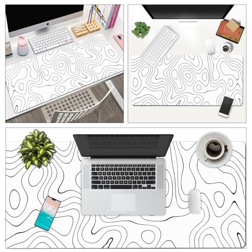 Mauspad Weiß Mousepad XXL Gaming Mauspad rutschfeste Schreibtischunterlage Groß Maus Pad 800 X 300 X 3 mm FPS Mouse Mat Waschbare Schreibtisch Matte für Gaming Büro und Zuhause Bild 7