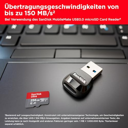 Sennheiser RS 175 Digitaler drahtloser Over-Ear-Kopfhörer & SanDisk Ultra Android microSDXC UHS-I Speicherkarte 256 GB + Adapter Für Smartphones und Tablets Bild 7