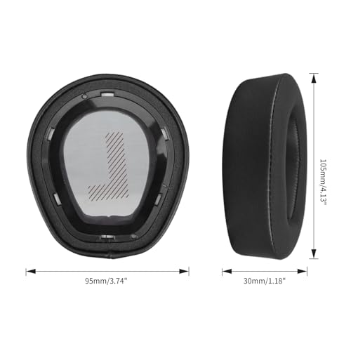 Ersatz-Ohrpolster für JBL Quantum 800 (Q800) kabelloses Over-Ear-Performance-Gaming-Headset, Ohrpolster mit Geräuschisolierung, Memory-Schaum, Schwarz Bild 3