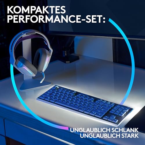 Logitech G733 Lightspeed kabelloses Gaming-Headset mit Blue Vo!ce und G915 TKL Lightspeed kabellose mechanische RGB-Gaming-Tastatur ohne Ziffernblock – PC/Mac - Schwarz Bild 5