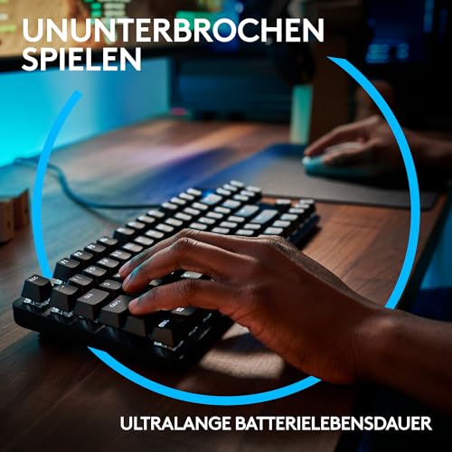 Logitech G305 LIGHTSPEED kabellose Gaming-Maus und G413 TKL SE mechanische Gaming-Tastatur – Maus mit HERO Sensor uns kompakte Tastatur – PC/Mac - Schwarz Bild 3