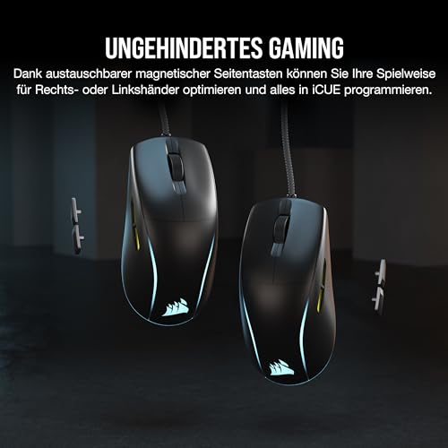 Corsair M75 Wired RGB Leichte FPS Gaming-Maus – 26.000 DPI – Austauschbare Seitentasten – PC – Schwarz Bild 4