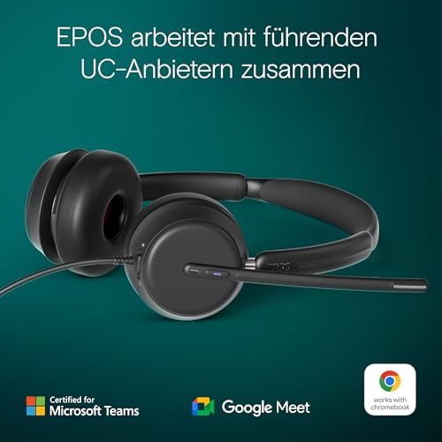 EPOS IMPACT 860T ANC - Doppelseitiges kabelgebundenes Headset mit Active Noise Cancelling, Microsoft Teams zertifiziert, USB-C & USB-A, Super Wideband, ideal für Büroanrufe, Zoom, Home & Hybrid Work Bild 4