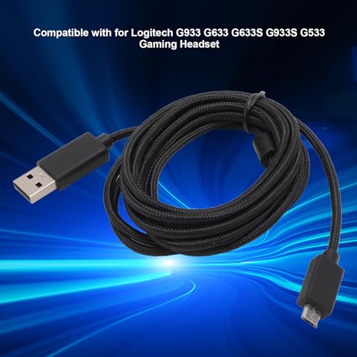 VBESTLIFE 1,95 M USB-Ladekabel Als Ersatz für G933 G633 G633S G933S G533, Bluetooth-Gaming-Headsets, Micro-USB-Ladekabel Bild 2
