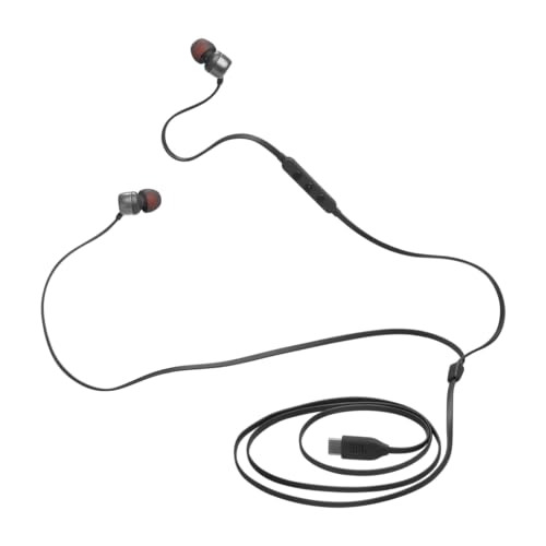 JBL Tune 310 C Kopfhörer – Kabelgebundene In-Ear-Kopfhörer mit JBL Pure Bass Sound, Mikrofon und USB-C-Anschluss – Schwarz Bild 1