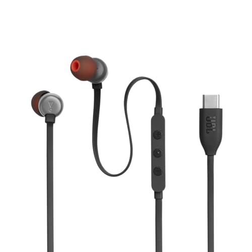 JBL Tune 310 C Kopfhörer – Kabelgebundene In-Ear-Kopfhörer mit JBL Pure Bass Sound, Mikrofon und USB-C-Anschluss – Schwarz Bild 3