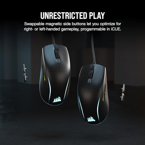 Corsair M75 Wired RGB Lightweight FPS Gaming Mouse - 26.000 DPI - Swappable Side Buttons - PC - Black Bild 4
