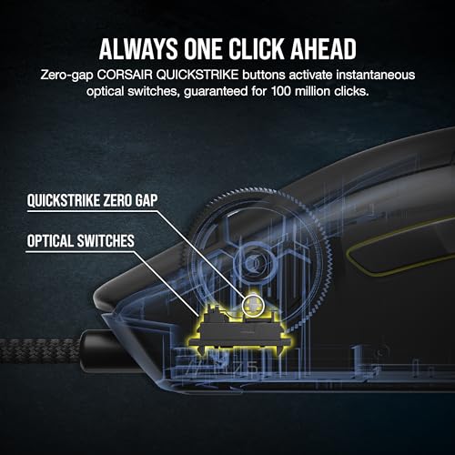 Corsair M75 Wired RGB Lightweight FPS Gaming Mouse - 26.000 DPI - Swappable Side Buttons - PC - Black Bild 5