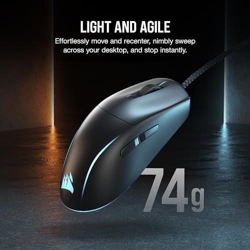 Corsair M75 Wired RGB Lightweight FPS Gaming Mouse - 26.000 DPI - Swappable Side Buttons - PC - Black Bild 6