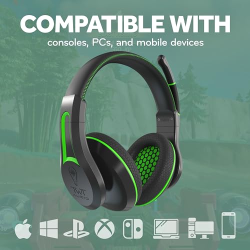 Victory 250XG, Premium Over-Ear PC Gaming Headset, Kabelgebundene Kopfhörer für Gaming mit 3,5 mm Klinkenstecker, Grün Bild 7