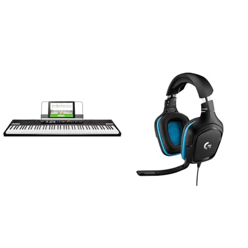 Alesis Recital - E Piano 88 Tasten für Einsteiger mit Halbgewichteten Volle Größe Klavier & Logitech G432 kabelgebundenes Gaming-Headset Bild 1