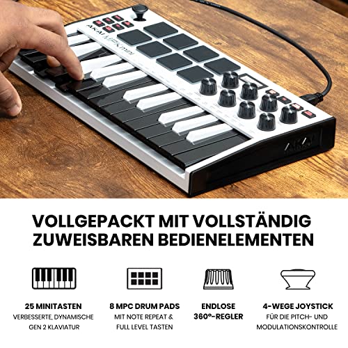 AKAI Professional MPK Mini MK3 – 25-Tasten USB MIDI Keyboard Controller & Logitech G432 kabelgebundenes Gaming-Headset Bild 4
