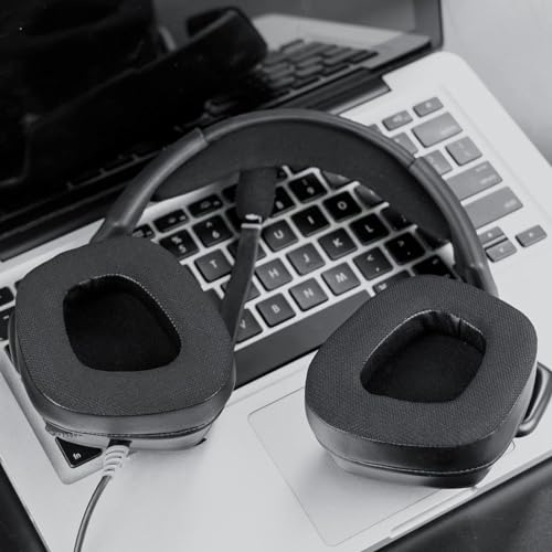 Ersatz-Ohrpolster für Corsair Void Wireless/Void Elite/Void USB/Void Pro USB Gaming-Headsets, Ohrpolster mit Schwarzem Netzstoff, Memory-Schaum (Yunseityv7wufbc4mh-11) Bild 4