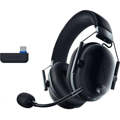 Razer BlackShark V2 Pro (Playstation) - Kabelloses Konsolen E-Sport Headset für PS5 (Triforce 50mm Treiber, HyperSpeed Wireless, FPS-Audioprofile, abnehmbares HyperClear Mikrofon) Schwarz Bild 1